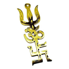 Trishul Om Yantra Totem Wall