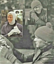 1829 MAN'S DK GLOVES, HATS & BALACLAVA VINTAGE KNITTING PATTERN COPY