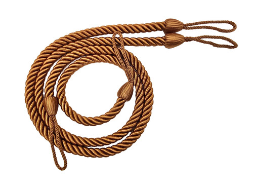 Rope curtain tie backs - , brown