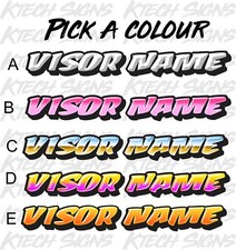 25 x Visor Names 1/12th Oval