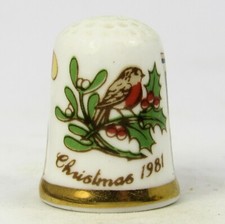 CAVERSWALL THIMBLE 'CHRISTMAS