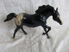 Vtg Black Appaloosa Running