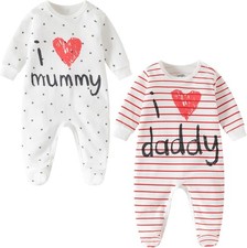 Unisex Baby Sleepsuits 2 Pack