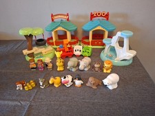 Elc Happyland Zoo - 4 Enclosures Train 16 Figures People Animals Good Condition