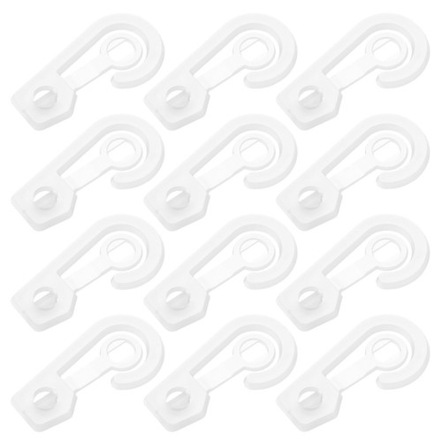 100pcs clear plastic hooks - clear, j