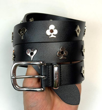 Stussy Royal Suit Dress black Leather Belt Black vintage Spiked Bulldog One size