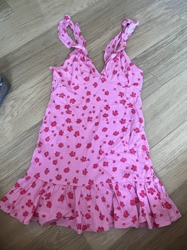 Zara pink red floral v - &,