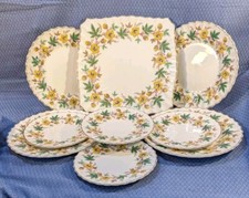 9 pieces Royal Doulton "Yellow