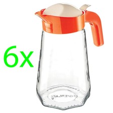 NEW 6 X 1L GLASS JUG JUICE