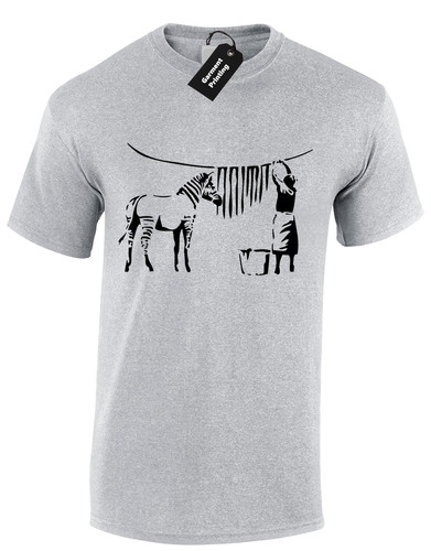 Zebra banksy mens - zebra, shirt