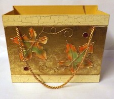 Exquisite Vintage Papier Mache Gift Bag, Made in The Philippines, Hand Decorated