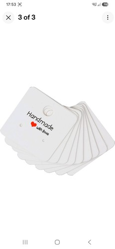 Jewellery display cards white - display,
