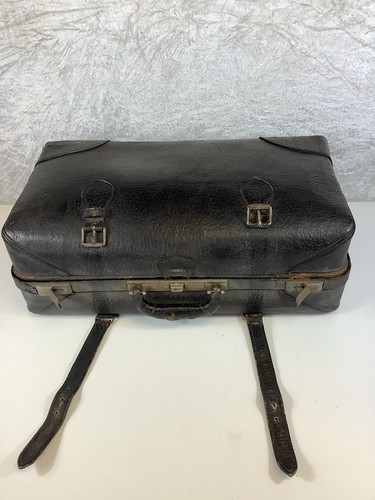 Vintage leather suitcase - ,