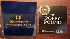NEW  RBL Royal British Legion Poppy one pound coin.  Collectable
