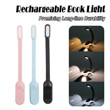 Usb Rechargeable Mini Led Book Light Clip-on Reading Lights Lamp 360° Bending