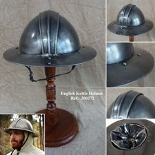 Medieval English Kettle Helm Prefect for Costume Re-enactment LARP or Decoration