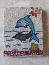 Fuerteventura Dolphin Theme, Sand Texture Fridge Magnet #26