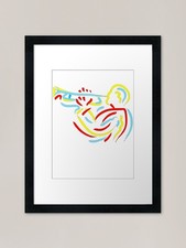 Colorful Jazz Trumpet Player