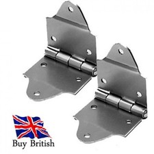 2 x Heavy Duty Nickel Hinge