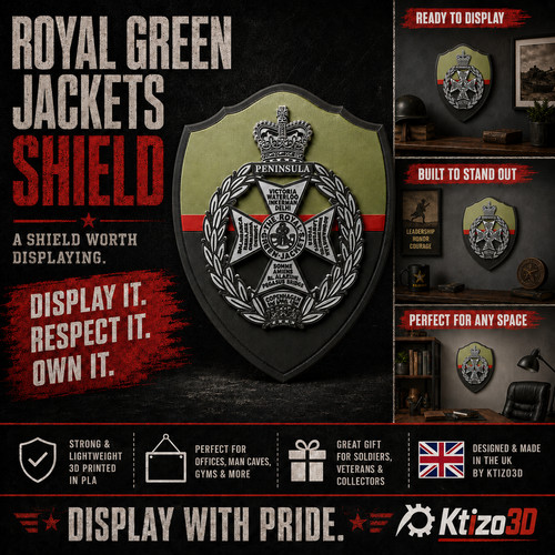 Royal green jackets shield - royal,