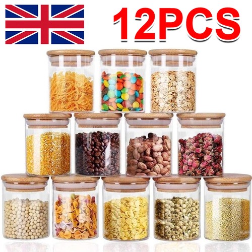 Set glass jars with lids - 12,