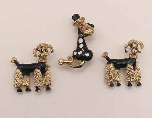 Vintage 1950s black - black, enamel