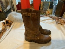 Brown leather Ladies slim Fit Size 5 Biker Boot