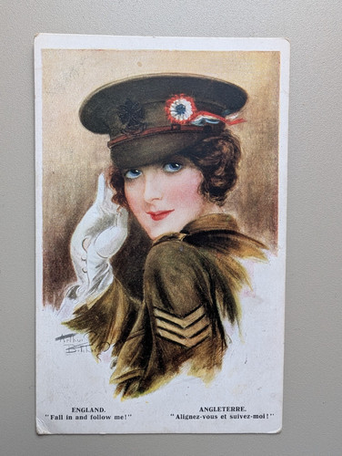 Old postcard ww1 artist - old,