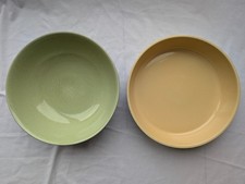 Denby Juice 2pc (Green / Yellow/ Blue) Large Bowls - Salad / Pasta 12" Excellent