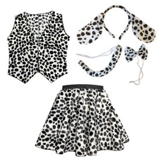 GIRLS Dalmatian COSTUME Fancy Dress WAISTCOAT or SKIRT WORLD BOOK DAY