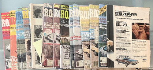 Road track magazines - road,