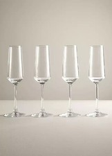 Set Of 4 Clear Champagne