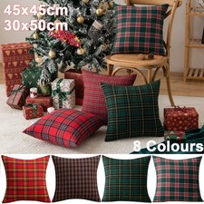 Christmas Plaid Cushion Cover