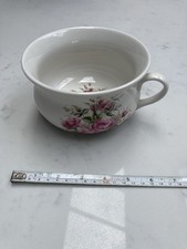 Vintage Portmeirion Pottery Stoke on Trent Small Chamber Pot Floral Pattern 70s