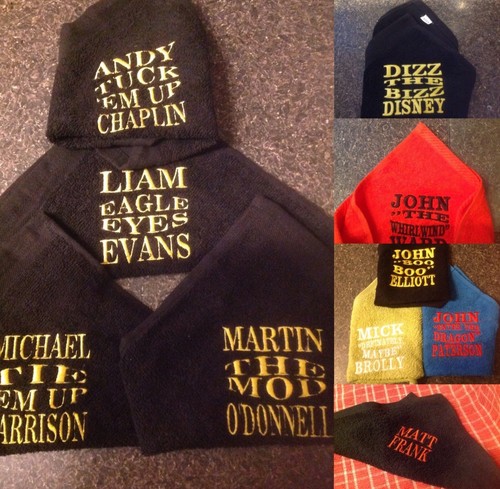 Personalised snooker cue towel - personalised,