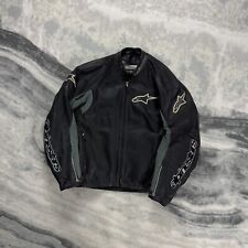 Vintage AlpineStars 90's Black Heavy Size Eur 52 Short Racing Leather Jacket