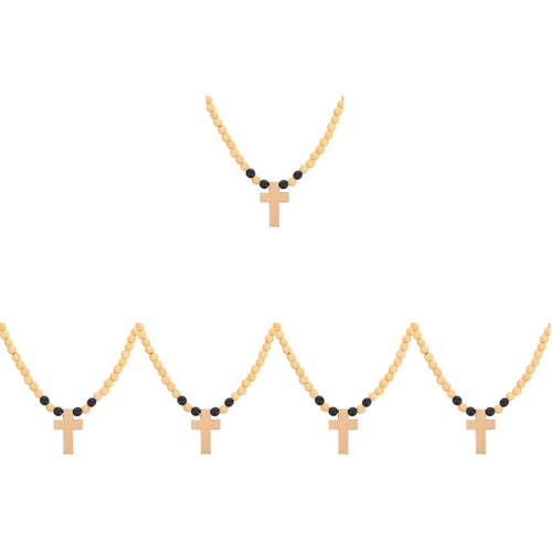 Wooden cross necklace - cross,