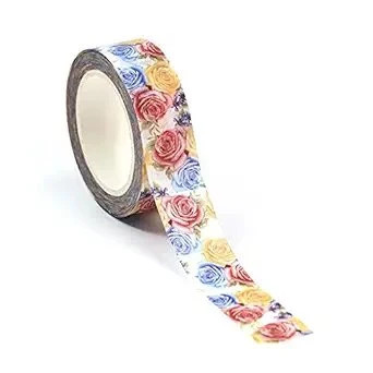 Rainbow roses washi tape - rainbow,