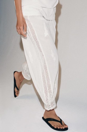 Zara white embroidered - zara, boho