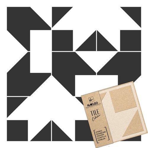 Reusable plastic tile stencil - tile,