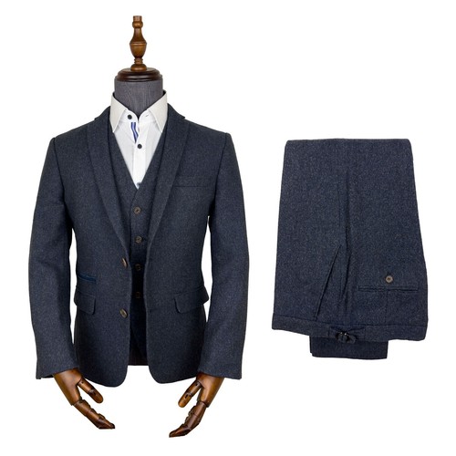 Tweed suit navy - blue, piece