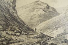 Original Pencil Drawing, 'Church Stretton', Dated 1875,  Artist Unknown