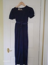 Monsoon Girls Navy Sparkle Jumpsuit Age 11-12 Vgc Christmas Party 
