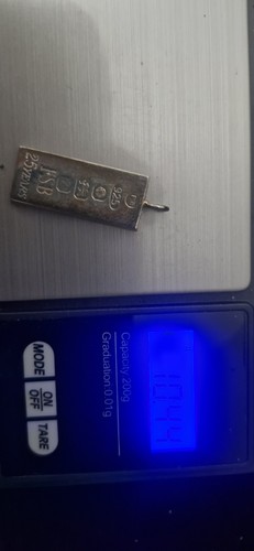925 sterling silver ingot