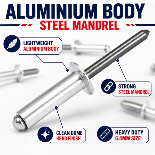 4mm pop rivets aluminium - rivets,