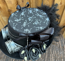 Black Gothic Goth Top Hat