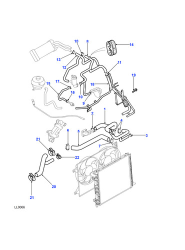 Land rover water oil - oil, cooler