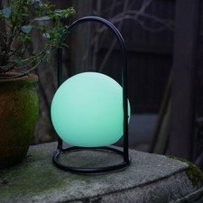 Outdoor Table Lamp Modern Globe Colour Changing LED Rechargeable LED IP44 Light