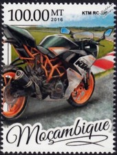 Bajaj Auto KTM RC 390 Series Motorcycle Motorbike Stamp (2016 Mozambique)