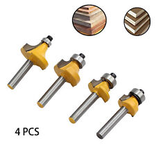 4Pcs 1/4" Shank Round Over